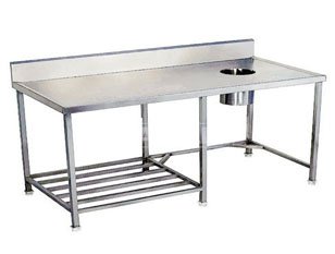 Dirty Dish Landing Table With Garbage Chute